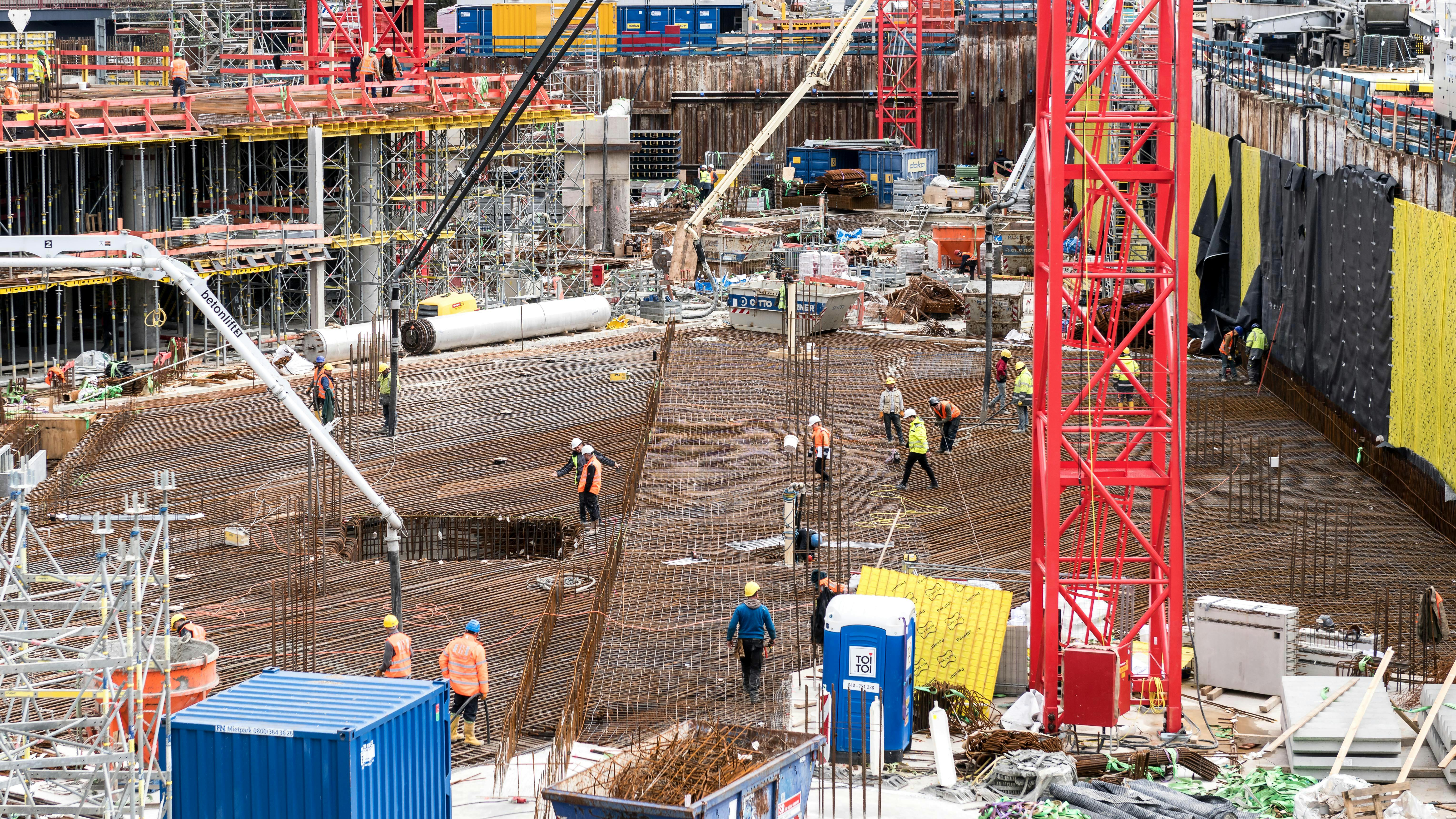 Construction site showing quality building work